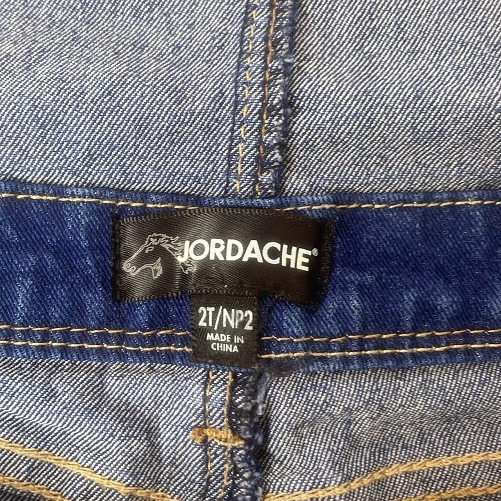 Jordache Shorts Overalls Embroidery Blue Denim Toddler’s Overalls Shorts